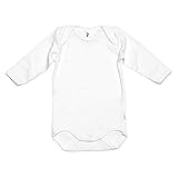 Ewers Baby Body Langarm-Body weiss für Mädchen und Jungen 100% Baumwolle
