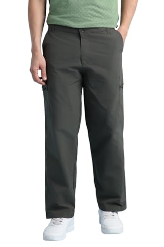 Pantalon cargo pour homme coupe droite taille mi-haute nylon