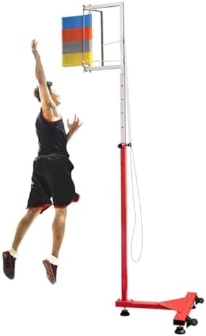 Free-Standing Jump Measurement Tester，Height-Adjustable Vertical Jump Tester, Vertical Jump Tester with Stable Base and Colourful Flag, Basketball Volleyball Spike Coach Challenger (3.6 m)