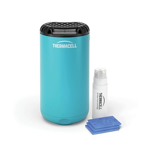 Thermacell Difusor Antimosquitos, Para Exteriores, Jardín y Patio, Protección Eficaz 20 m², Inodoro, Incluye Recambio de 12 Horas + 3 Pastillas, Azul