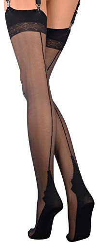 Trasparenze Pennac 20 Den Back Seamed Stockings [Garter belt not included]