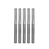 5-teiliges Fräser-Set mit zweischneidigen geraden Schlitzen – Hartmetall-Fräser mit 5 mm, 6 mm, 8 mm, 10 mm Schaft for Gravieren und Fräsen(8x8x25x60L)