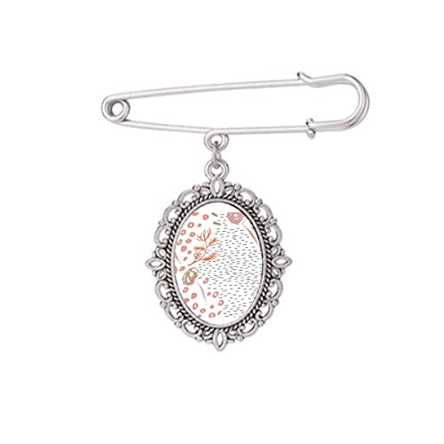 Broche à motif floral M pour fixer un châle glissant ou cintrer une robe