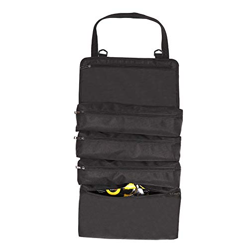 Super Roll Tool Roll,Multi-Purpose Tool Roll Up Bag, Wrench Roll Pouch,Canvas Tool Organizer