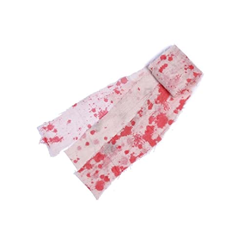 Apooke Gruselige gruselige Gaze Halloween Blut Gaze Tuch Spukhaus Party Dekoration für Drapierung Türen Fenster Wand Decke gruselige Kleidung für Frauen Cover