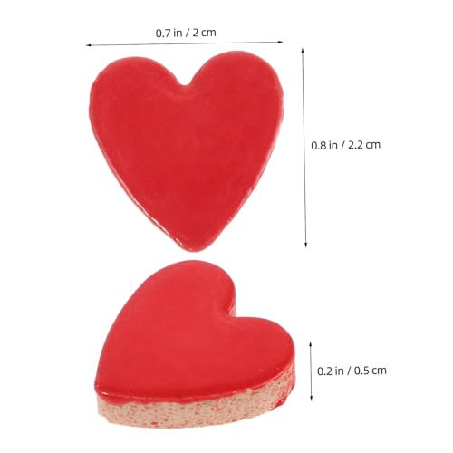 Carreaux céramique forme de cœur pour mosaïque DIY et loisirs créatifs rouges