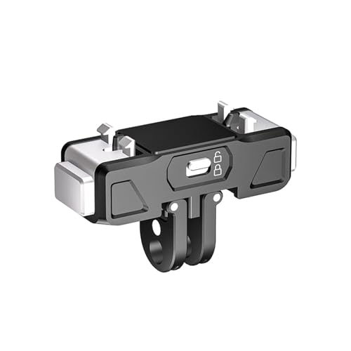 LICHIFIT For Insta360 X5/ACE PRO/ACE PRO2用磁気クイックリリースマウント 安全ロック付き 二重固定 アルミニウム合金 折りたたみ式 アダプター インスタ360パノラマカメラベースアクセサリー (ブラック)