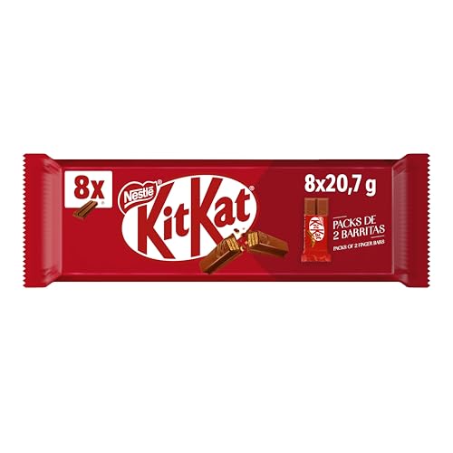 NESTLÉ KIT KAT barritas de chocolate con leche pack 2Fingers de (8x20.7g)