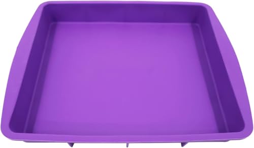 Lmaray 11 x 9.5 Inch Purple Silicone Baking Pan, Safe, Durable, Easy Cleanup, Microwave and Oven Safe, 2 Pieces by Lmaray - Image 3