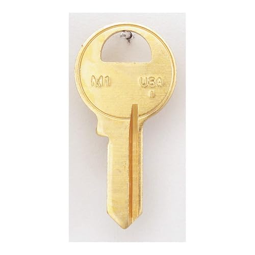 Kaba Ilco M1-BR Key Blank, Brass, Type 1092, 4 Pin, PK50