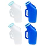 BCOATH 4 Stück Pack Tragbare Urinflaschen aus Kunststoff für Männer und Senioren Reiseurinal mit Großem Fassungsvermögen Auslaufsicher für Reisen und Outdoor