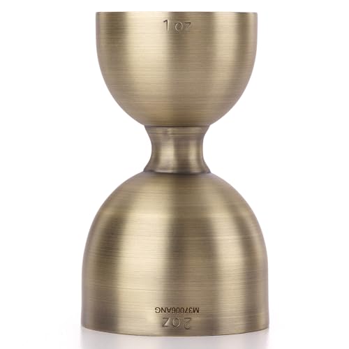 Barfly Heavy-Duty Straight Rim Bell Jigger, 1 oz x 2 oz, Antique Gold - Image 2