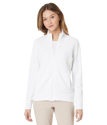 adidas Women's Standard Ultimate365 Textured Jacket, White, Large
