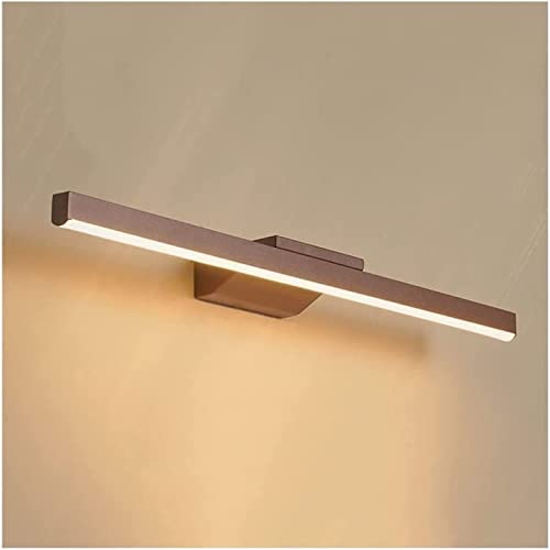 Feux avant du miroir LED marron contre le manque de lumière en salle de bain