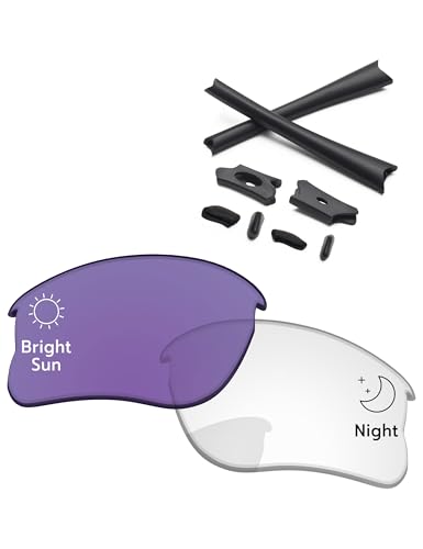 Image of Replacement Lenses & Rubber Kits for Oakley Flak Jacket XLJ OO9009 63mm - Precision Fit, UV Block, Impact Resistant