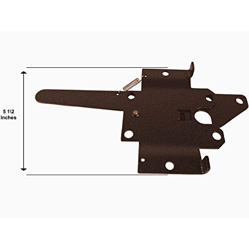 Wood Gate Hinges, Latch - Wood Fence Single Gate Kit, 8" Strap Gate Hinges, Gate Latch Opens From Both Sides - Wood Gate Hardware -Strap Hinges #TOP6