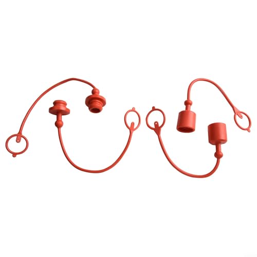 Hydraulic Quick Disconnect Coupler Cap Set 1/2" PVC Dust Cover, ISO-A 7241 ISO 5675 Standard, Protects Fittings Prevents Contaminants Industrial Systems, 2 Sets Male Female(Red)