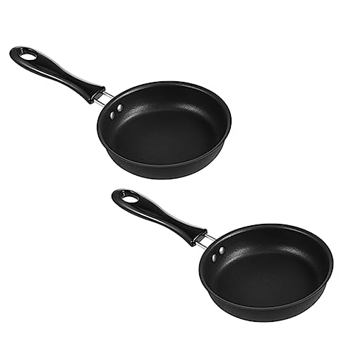 Cabilock 2 Piezas Sartén Mini Antiadherente para Tortillas y Huevos de Utensilio de Cocina Práctico y Duradero para Casa