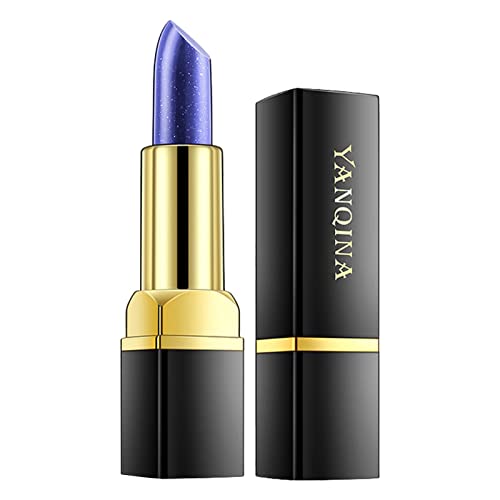 Lápiz Labial Azul Mágico - Pintalabios Que Cambia De Color - Pintalabios Hidratante con Color - Bálsamo Labial Cambio De Color - Pintalabios De Rosa Azul con Cambio De Temperatura De Larga Duración Cover