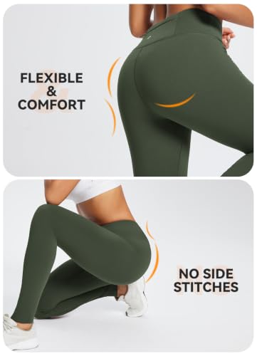Image of baleaf Women's Fleece Lined Leggings Thermal Warm Winter Tights | 25 inch /27 inch, Water Resistant, Pockets, Running, Hiking, Yoga, Skiing, Travel, for Cold Weather, Leggings for Women