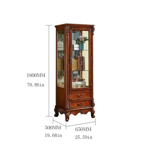 Mueble vino madera 70.86 pulg con estante y cajones miniatura 3