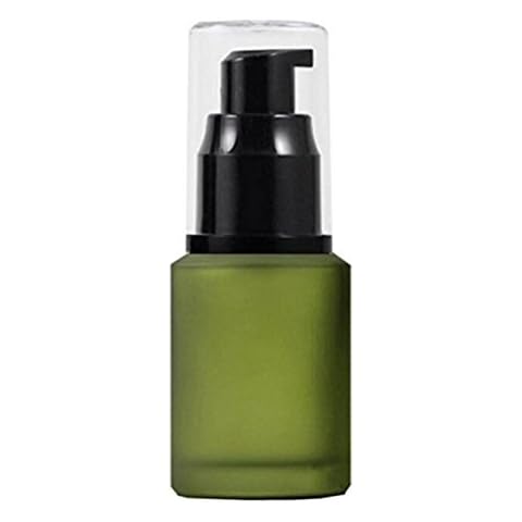 ericotry 1PC 60ML / 2 Ounce Empty Upscale Glass Refillable Lotion Pump Bottle for Cosmetic Make Up Cream Liquid Gels Serums Separate Dispenser Container (Green) Cover