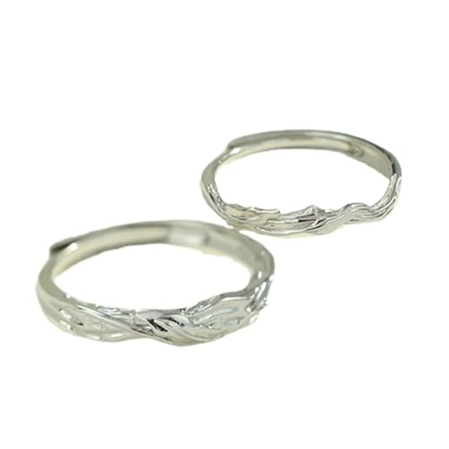 Bague de mariage pour homme et femme en argent ajustable à porter au quotidien