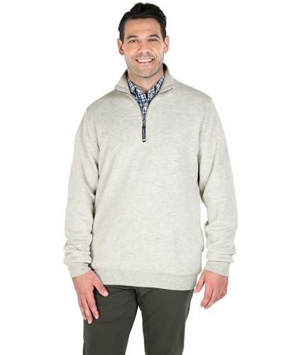 Image of Charles River Apparel Unisex Crosswind Quarter Zip Sweatshirt, Soft Cotton Blend Pullover with Pockets