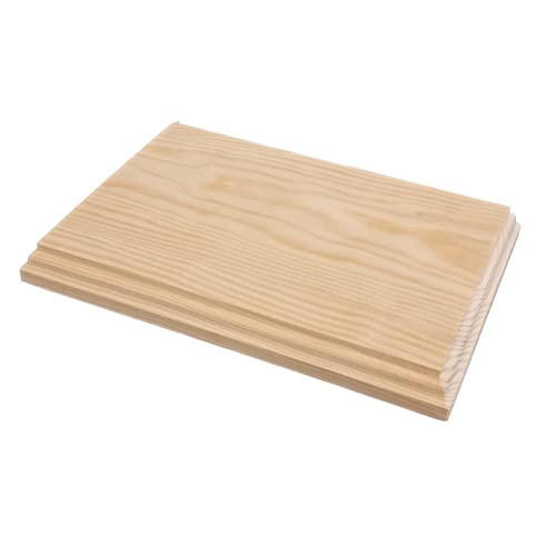 Socle en bois rectangulaire - pin massif brut, peut être peint 25*18 cms blanc