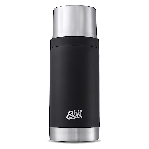 Esbit Thermoflasche Sculptor - Isolierte Flasche aus Edelstahl für warme und kalte Getränke – 750 ml in Schwarz