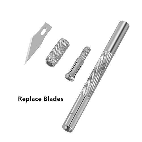 Gugugi 9Mm Snap Off Knife & Precision Carving Craft Knife With 15 Piece Knife Blades Replacement For Diy Art Work, Use In School Home Office Utility Knife #TOP4