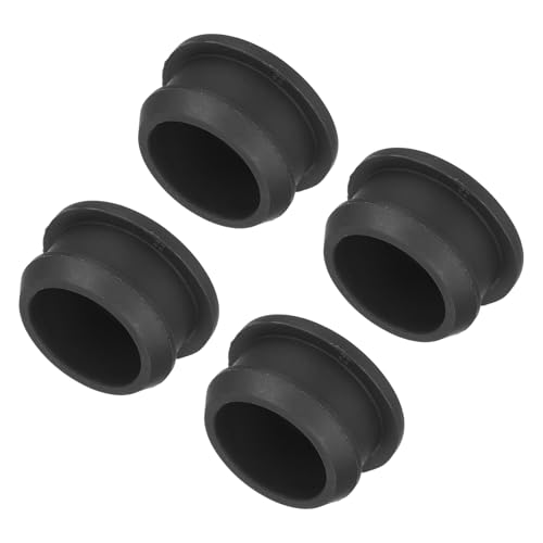 Image of MECCANIXITY Silicone Snap in Locking Hole Plugs,Rubber Panel Seal Cover Flush Type Panel Round for Kitchen Rubber Bulkheads Waterproof Sealing Plugs 22mm /0.87 Inch Diameter Black,Pack of 4