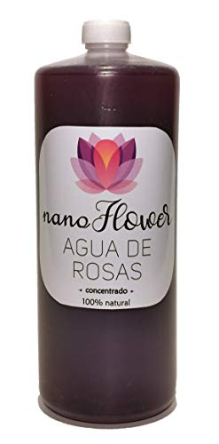 Limpieza, Watch (1 LITRO) Agua de Rosas Concentrado 100% Natural SIN OLOR NI PERFUME Hecho Artesanalmente en México Libre de Conservantes Tóxicos y Parabenos Libre de Alcohol...