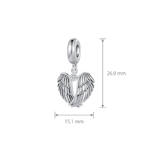 NARTGO Guardian Angel Spread Wings and Soar Charm Compatible with Pandora Charms Bracelets3