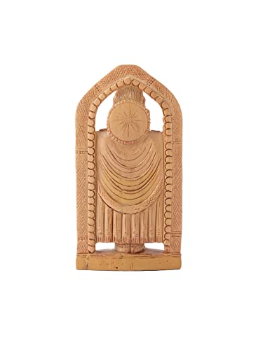 Image of RDK Handcrafted Sandalwood Venkateswara Figurine - 3-Inch Decorative Wooden Tirupati Balaji Idol Sculpture Inspired by Traditional Art - Natural Chandan Wood Carving for Home or Office Display
