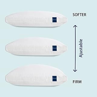 ACCURATEX Pillows Queen Size 2 Pack, Hybrid Shredded Memory Foam Pillow[Adjustable Loft], Fluffy Down Alternative Fill Removable Cotton Cover, Firm Supportive Pillow for Side Back Sleepers