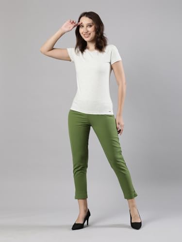 Image of Femmora Comfortable Fit Solid Straight Pant, Breathable Cotton Fabric with Side Zip Button Closure, for Women, Pack of 1