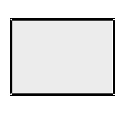 Rideau de projection pliable Vbestlife en tissu blanc lavable 182,9 cm