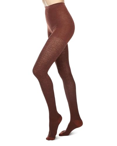 MeMoi Women's Flattering Floral and Circular Pattern Sweater Tights