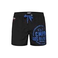 Camp David Herren Badeshorts mit Logo Print Black, L