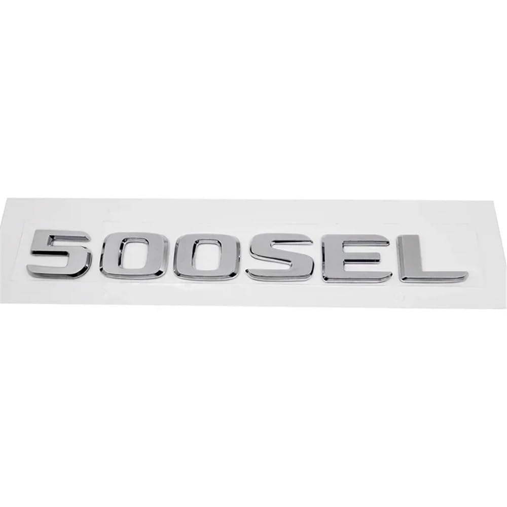 YTQMoreBNZ YYDStes ABS Car Rear Trunk Letter Emblem Tail Number Badge Sticker Compatible With Mercedes Benz 230E 300E 300SEL 300SE 500SEL 560SEL 600SEL