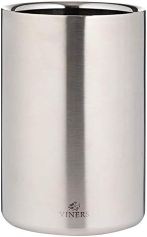 Viners Barware Wine Cooler Double Wall Silver 1.3L, Stainless Steel