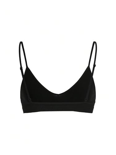 SweatyRocks Women's Triangle Bralette V Neck Wireless No Padded Bra Comfortable Everyday Bras2