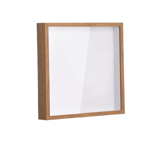 Shadow Box Frame Travel Top Loading Display Case Housewarming For Desk Wedding Tickets DIY Gift Party(Wood)