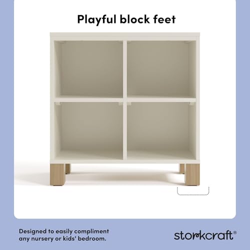Image of Storkcraft California Cube Organizer Bookcase, Frosted Oat with Driftwood