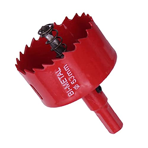 53mm Wood Hole Saw Hole Cutter Drill Bit Set Metal Holesaw Kit Hole Cutting Bit 53mm Bi-metal Hole Saw M42 HSS Centring Drill for Iron Aluminium, Wood, Drywall, Pipe, Plastic, Fiberboard