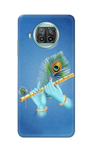 Image of PRINTFIDAA Printed Hard Back Cover Case for Mi 10i 5G | Mi 10T Lite 5G Back Cover (Flute in Krishna Hands) -112
