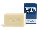 Klar Seifen Kernseife 100g, Cosmos zertifiziert, palmölfrei, geeignet für normale bis unreine und...