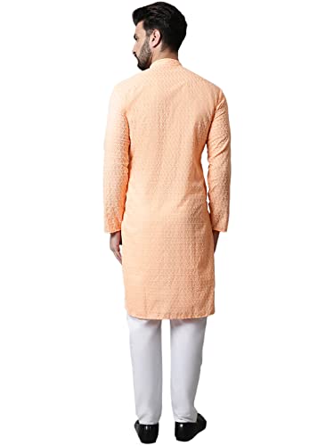 Image of Jompers Men's Regular Fit Cotton Embroidered Kurta Set