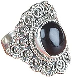 Black Onyx Ring, Onyx Sterling Silver Ring, Black Stone Ring, Vintage Ring, Onyx Jewelry, Bohemian Ring, Black Onyx, Boho Promise Ring